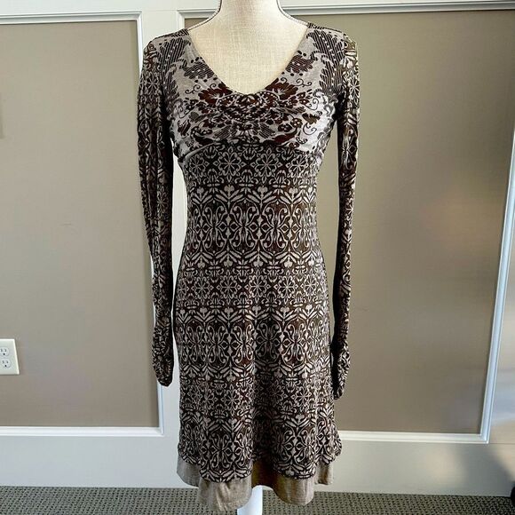 Athleta Dharma Burnout Batik long sleeve dress. - Picture 1 of 5